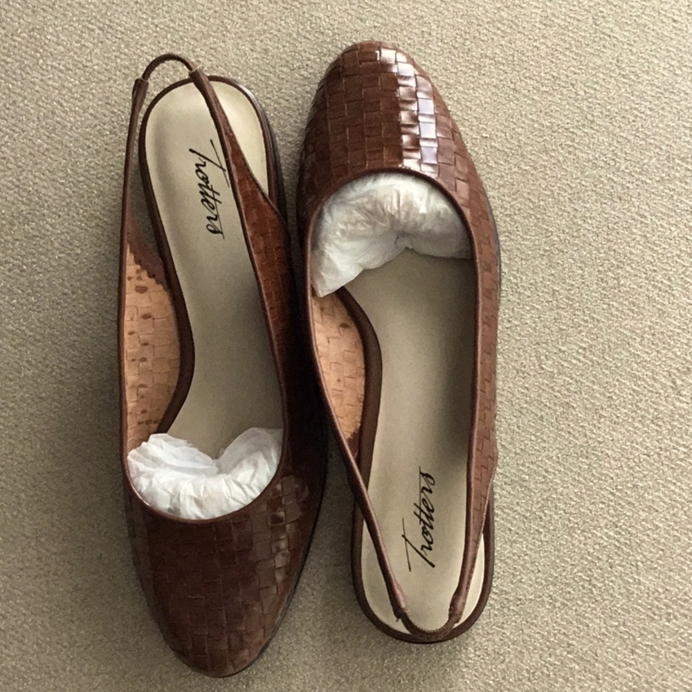 Trotters woven sling back